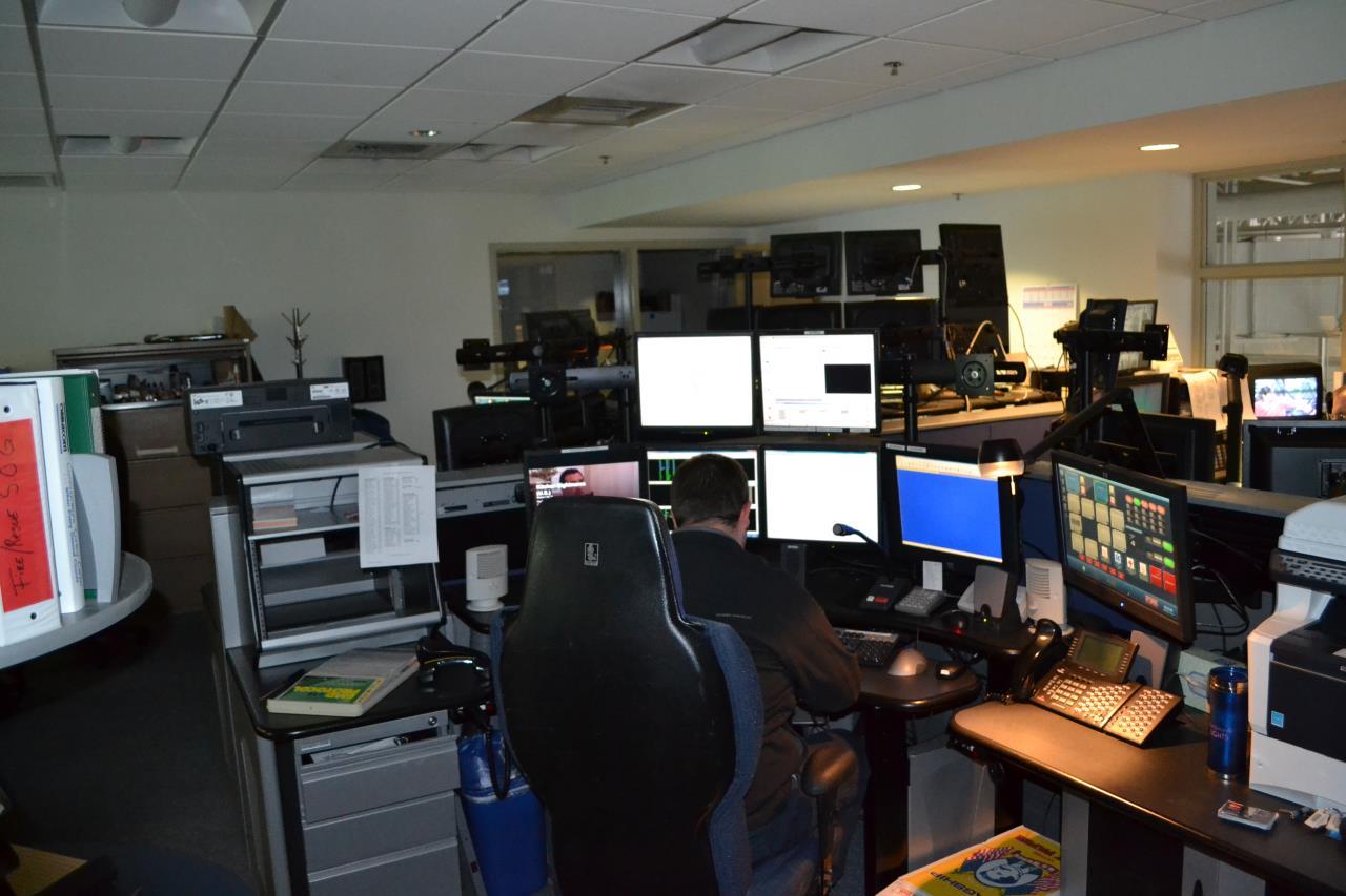 A dispatcher working at his station