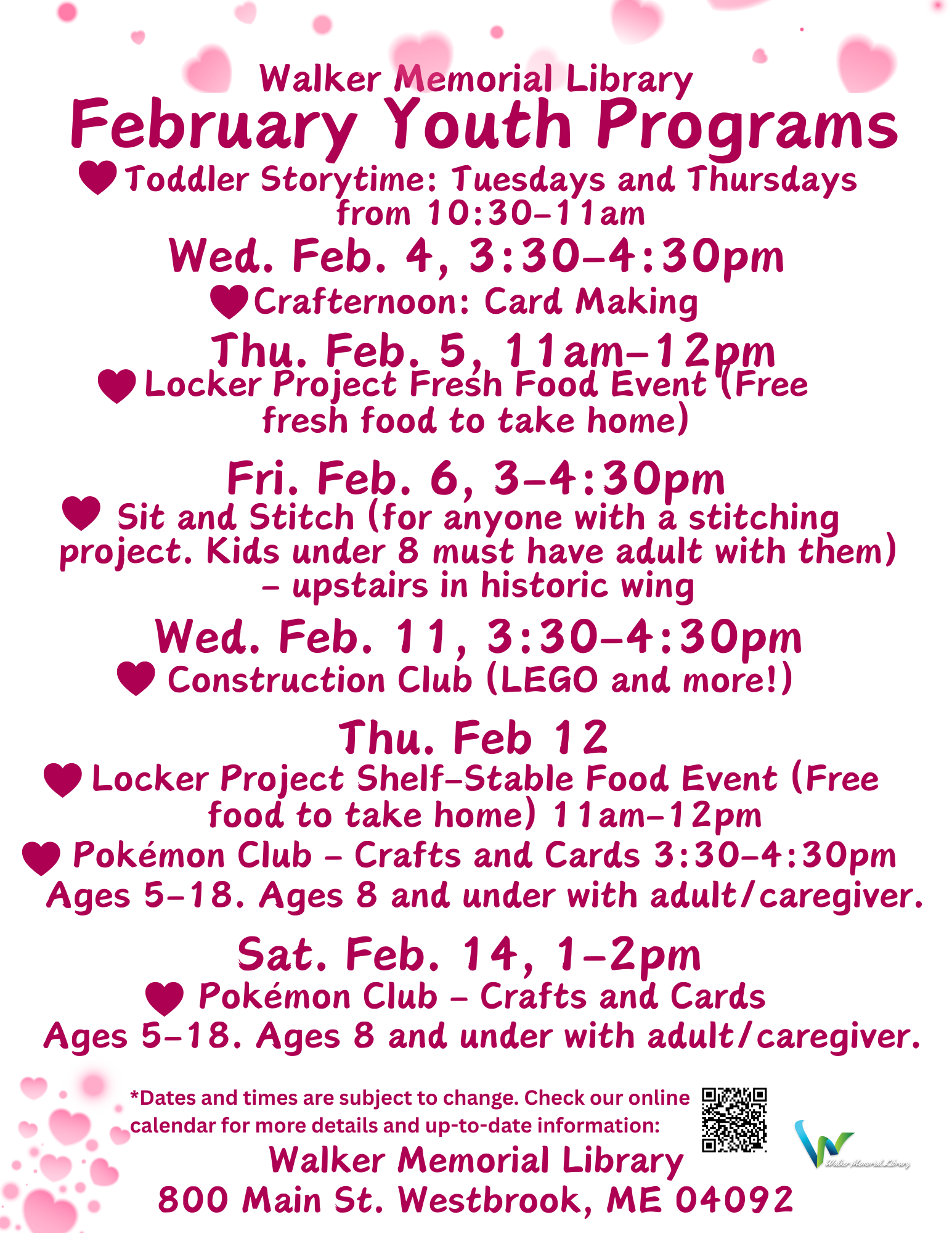 February Youth and Adult Programs 2026