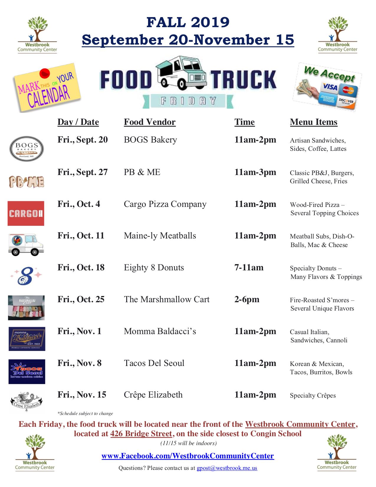 Fall Food Truck Friday Flyer